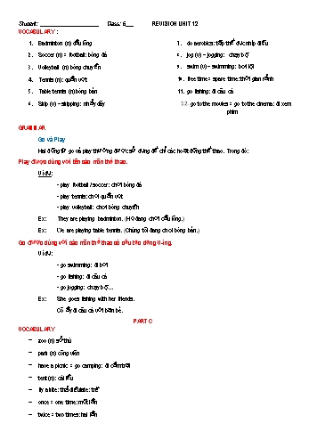 Bài dạy Tiếng Anh Lớp 6 - Unit 12: Robots