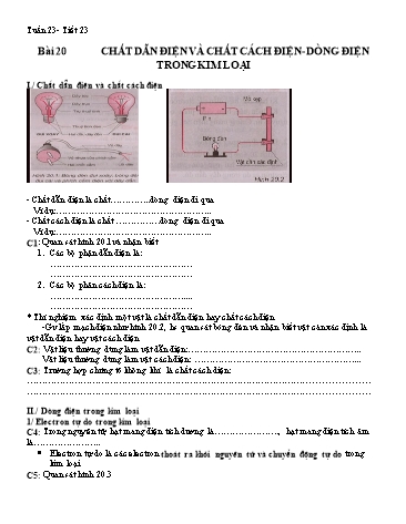 Bài dạy Vật lí Lớp 7 - Bài 20+21