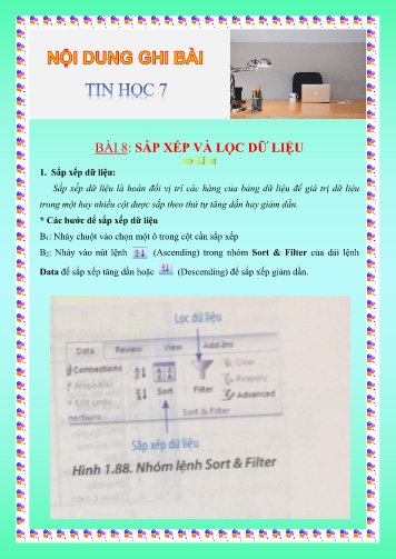 Bài ghi Tin học Lớp 7 - Bài 8+9