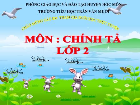 Bài giảng Chính tả Lớp 2 (Nghe-viết) - Bài: Quả tim khỉ - Trường Tiểu học Trần Văn Mười