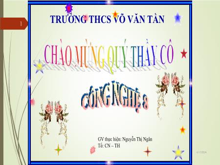 Bài giảng Công nghệ 8 - Bài 49: Tính toán tiêu thụ điện năng trong gia đình - Nguyễn Thị Ngân