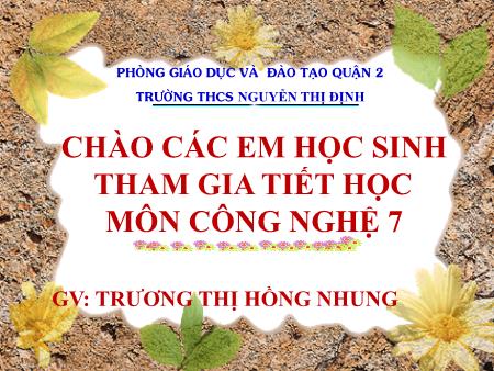 Bài giảng Công nghệ Lớp 7 - Bài 21: Luân canh xen canh tăng vụ - Trương Thị Hồng Nhung