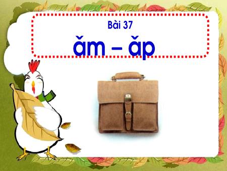 Bài giảng Học vần Lớp 1 - Bài 37: Ăm, ăp