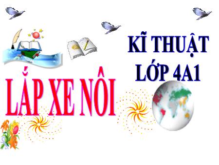 Bài giảng Kĩ thuật Lớp 4 - Tuần 29+30, Bài 16: Lắp xe nôi
