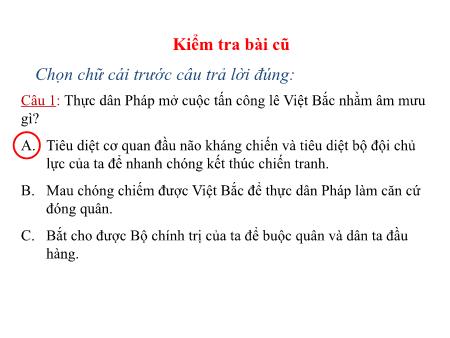 Bài giảng Lịch sử Lớp 5 - Bài 15: Chiến thắng Biên giới thu đông 1950