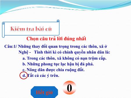 Bài giảng Lịch sử Lớp 5 - Bài 9: Cách mạng mùa thu