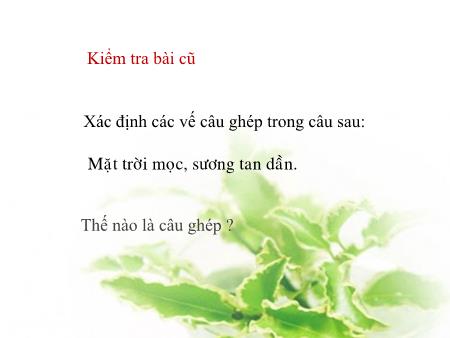Bài giảng Luyện từ và câu Lớp 5 - Tuần 19, Bài: Cách nối các vế câu ghép - Năm học 2016-2017