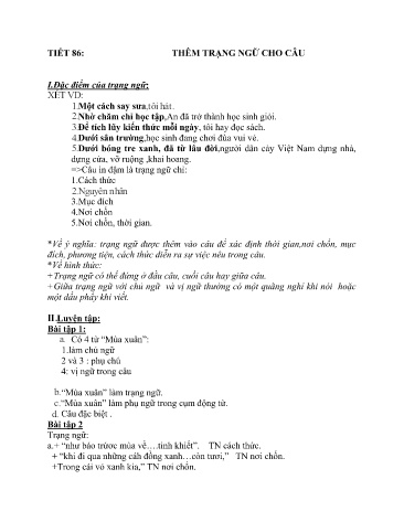 Bài giảng Ngữ văn Lớp 7 - Tiết 86 đến 89