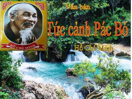 Bài giảng Ngữ văn Lớp 8 - Bài 20: Văn bản Tức cảnh Pác Bó