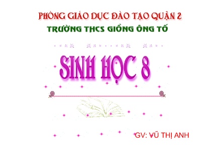 Bài giảng Sinh học Lớp 8 - Tiết 42, Bài 40: Vệ sinh hệ bài tiết nước tiểu - Vũ Thị Anh