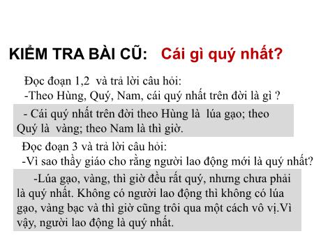 Bài giảng Tập đọc Lớp 5 - Bài: Đất Cà Mau Bài giảng Tập đọc Lớp 5 - Bài: Đất Cà Mau