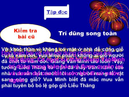 Bài giảng Tập đọc Lớp 5 - Tuần 21, Bài: Tiếng rao đêm Bài giảng Tập đọc Lớp 5 - Tuần 21, Bài: Tiếng rao đêm