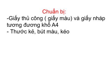 Bài giảng Thủ công Lớp 2 - Tuần 6, Bài: Gấp máy bay đuôi rời