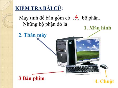 Bài giảng Tin học Lớp 3 - Chủ đề 1: Làm quen với máy tính - Bài 3: Chuột máy tính