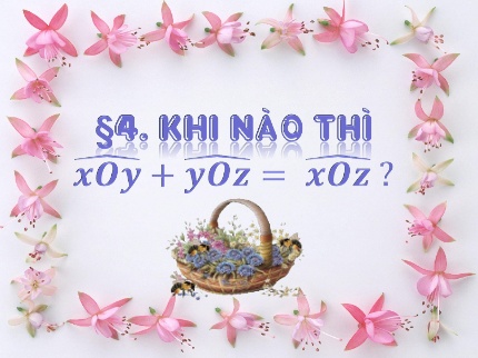 Bài giảng Toán 6 - Tuần 23, Bài 4: Khi nào thì xOy +yOz = xOz