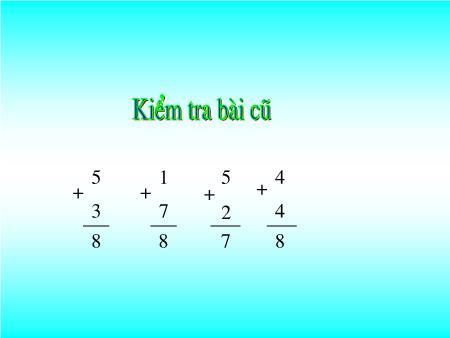 Bài giảng Toán Lớp 1 - Tuần 14, Bài: Phép trừ trong phạm vi 8