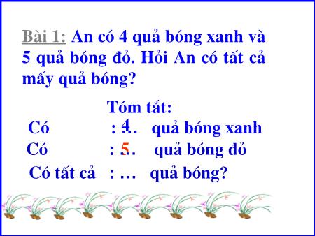 Bài giảng Toán Lớp 1 - Tuần 22, Bài: Luyện tập (Tiếp theo)