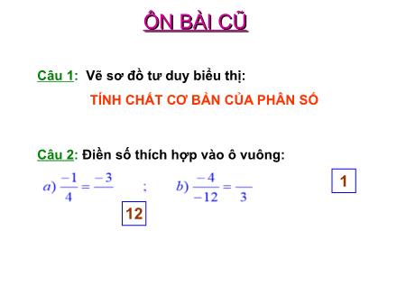 Bài giảng Toán Lớp 5 - Bài: Luyện tập tính chất cơ bản của phân số