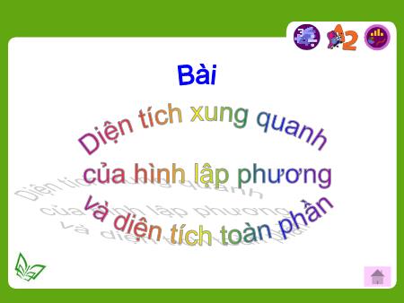 Bài giảng Toán Lớp 5 - Tuần 22, Bài: Diện tích xung quanh của hình lập phương và diện tích toàn phần