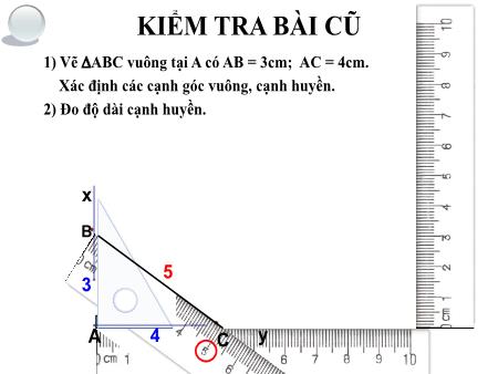 Bài giảng Toán Lớp 7 - Bài: Định lý Py-ta-go