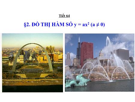 Bài giảng Toán Lớp 9 - Tiết 64, Bài 2: Đồ thị hàm số y = ax² (a ≠ 0)