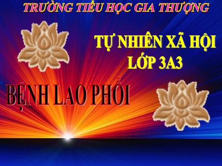 Bài giảng Tự nhiên và xã hội Lớp 3 - Bài: Bệnh lao phổi - Trường Tiểu học Gia Thượng