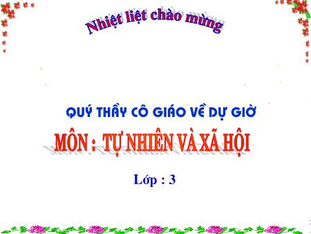Bài giảng Tự nhiên và xã hội Lớp 3 - Bài: Vệ sinh cơ quan tuần hoàn