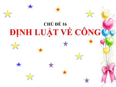 Bài giảng Vật lí Lớp 8 - Bài 14: Định luật về công