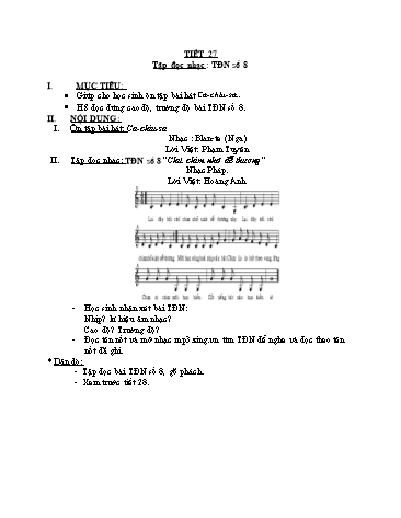 Giáo án Âm nhạc Lớp 7 - Tiết 27+28