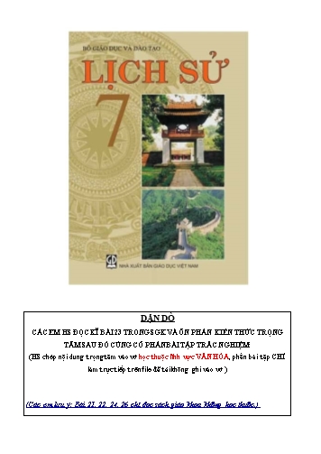 Giáo án ôn tập Lịch sử Lớp 7 - Tiết 49+50, Bài 23: Kinh tế, văn hoá thế kỉ XVI-XVIII