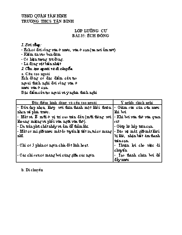 Hệ thống kiến thức ôn tập học kì 2 môn Sinh học 7 - Trường THCS Tân Bình