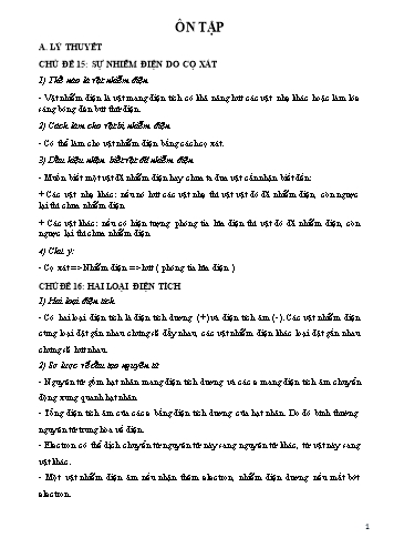 Hướng dẫn tự học môn Vật lí Lớp 7 - Chủ đề 15+16