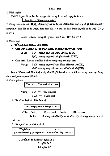 Kế hoạch bài dạy Hóa học 9 - Bài 2+3