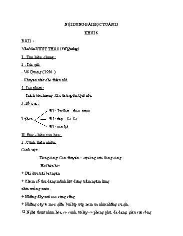 Kế hoạch bài dạy Ngữ văn Khối 6 - Tuần 23