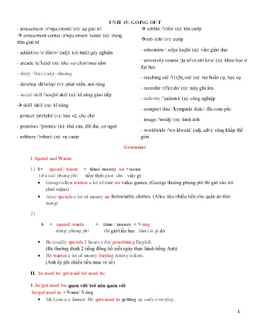 Kế hoạch bài dạy Tiếng Anh 7 - Unit 15: Going out