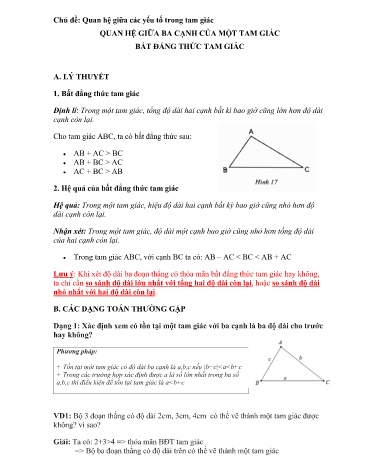 Ôn tập kiến thức Hình học 7 - Tuần 7
