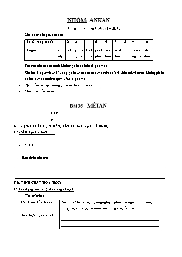 Ôn tập kiến thức Hóa học 9 - Bài 36+37