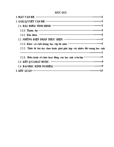 Sáng kiến kinh nghiệm Nâng cao chất lượng giờ học thực hành Tin học 7