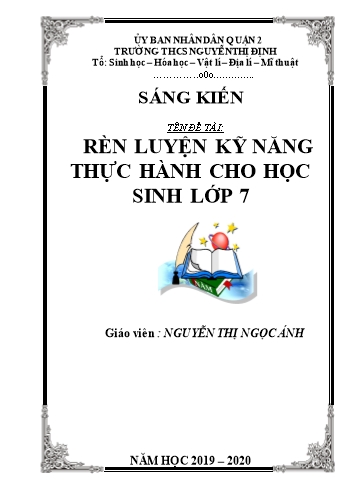 Sáng kiến kinh nghiệm Rèn luyện kỹ năng thực hành cho học sinh Lớp 7