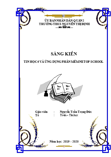 Sáng kiến kinh nghiệm Tin học 6 và sự hỗ trợ đắc lực của phần mềm Netop School