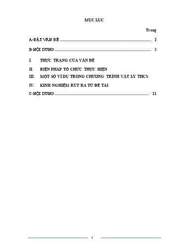 Sáng kiến kinh nghiệm Tổ chức học sinh học tập thí nghiệm theo nhóm