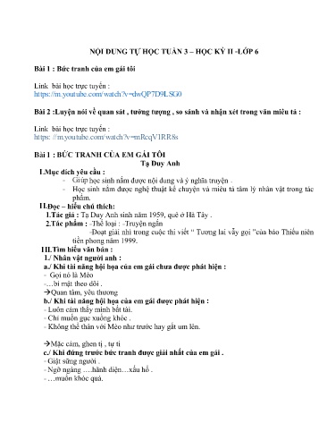 Tài liệu Ôn tập kiến thức học kì II môn Ngữ văn 6 - Tuần 3