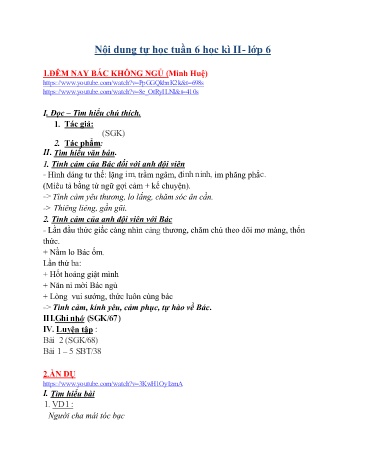 Tài liệu Ôn tập kiến thức học kì II môn Ngữ văn 6 - Tuần 6