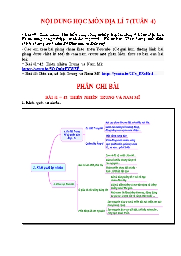 Kế hoạch bài dạy Địa lí 7 - Bài 41 đến 43